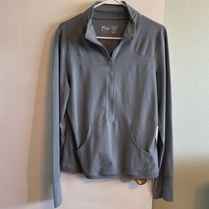 ZYIA Active Gray Quarter-Zip Pullover